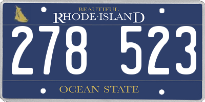 RI license plate 278523