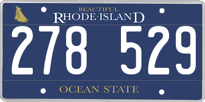 RI license plate 278529