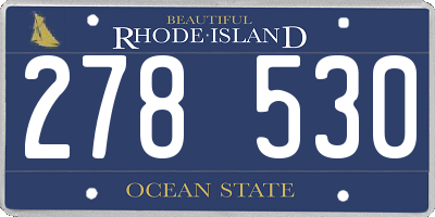 RI license plate 278530