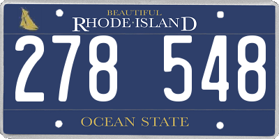 RI license plate 278548