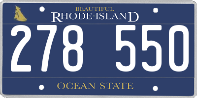 RI license plate 278550