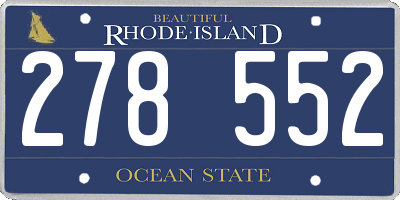 RI license plate 278552