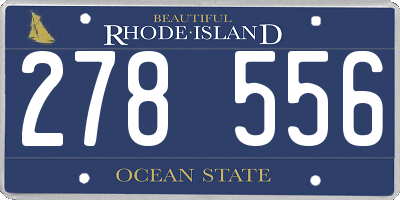 RI license plate 278556