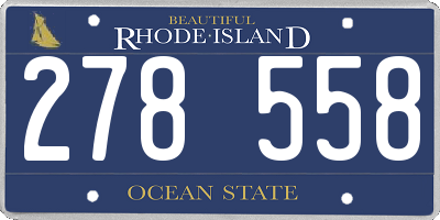 RI license plate 278558