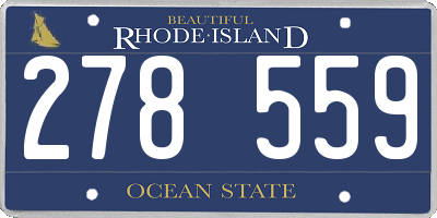 RI license plate 278559