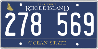 RI license plate 278569