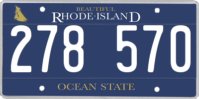 RI license plate 278570