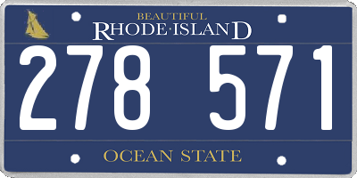 RI license plate 278571