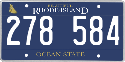 RI license plate 278584