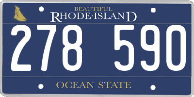 RI license plate 278590
