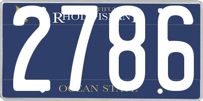RI license plate 2786