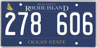 RI license plate 278606