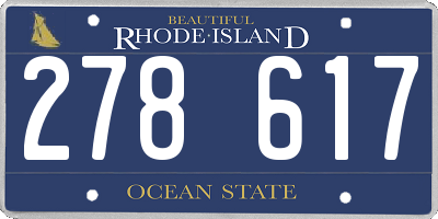 RI license plate 278617