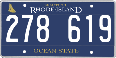 RI license plate 278619