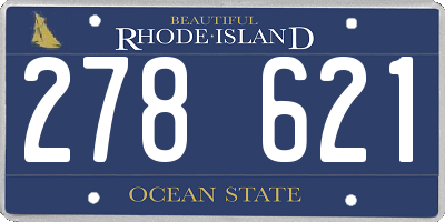 RI license plate 278621