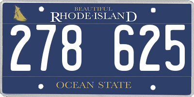 RI license plate 278625