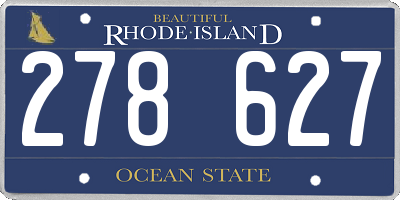 RI license plate 278627