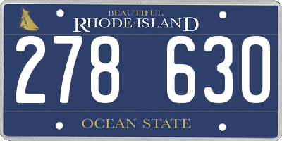 RI license plate 278630