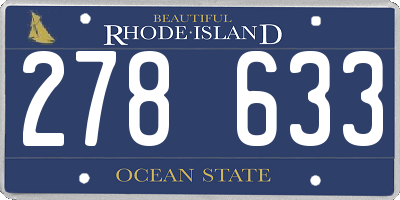 RI license plate 278633