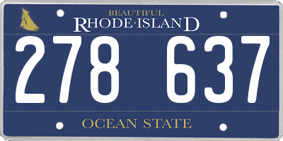 RI license plate 278637