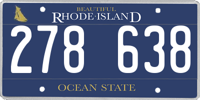 RI license plate 278638