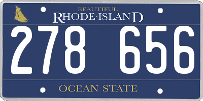 RI license plate 278656
