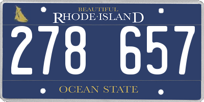 RI license plate 278657
