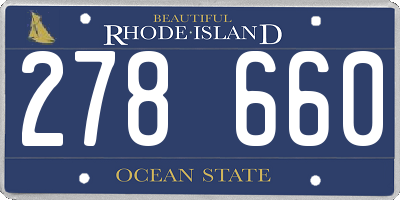 RI license plate 278660