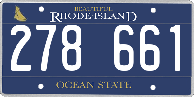 RI license plate 278661