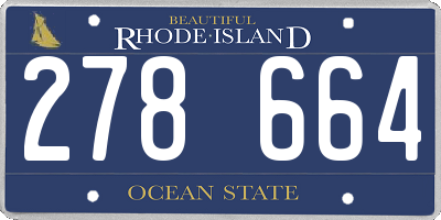 RI license plate 278664