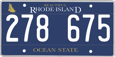 RI license plate 278675