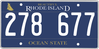 RI license plate 278677