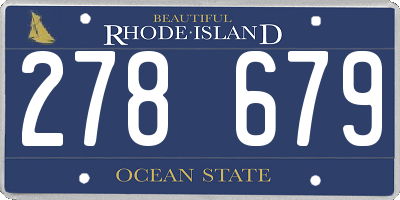 RI license plate 278679