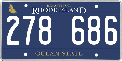 RI license plate 278686