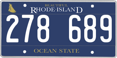 RI license plate 278689