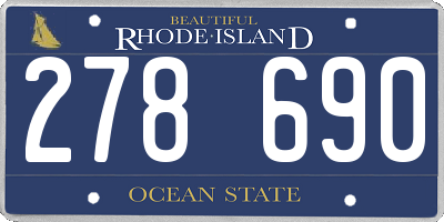 RI license plate 278690