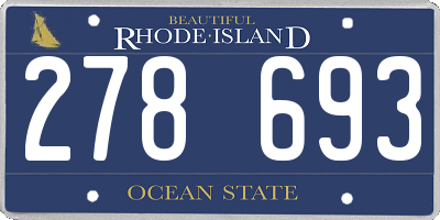 RI license plate 278693