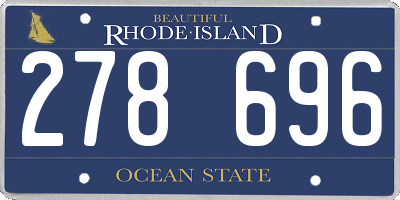RI license plate 278696