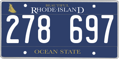 RI license plate 278697