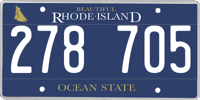 RI license plate 278705