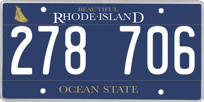 RI license plate 278706