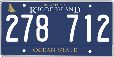 RI license plate 278712