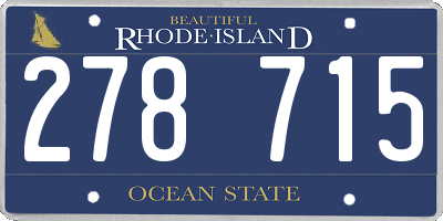 RI license plate 278715