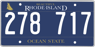 RI license plate 278717