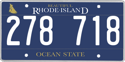 RI license plate 278718