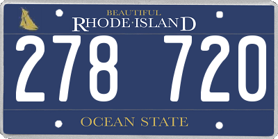 RI license plate 278720