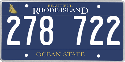 RI license plate 278722
