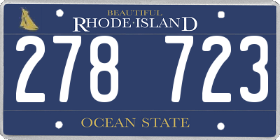 RI license plate 278723