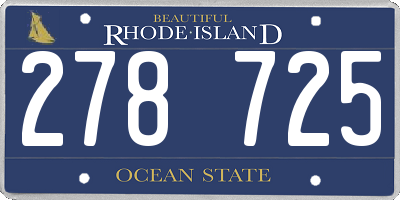 RI license plate 278725