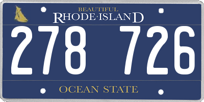 RI license plate 278726